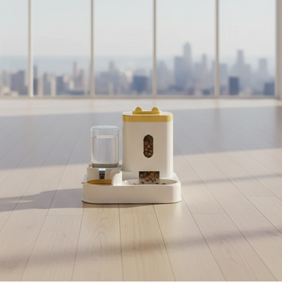 Automatic Dog & Cat Feeder with Water Fountain