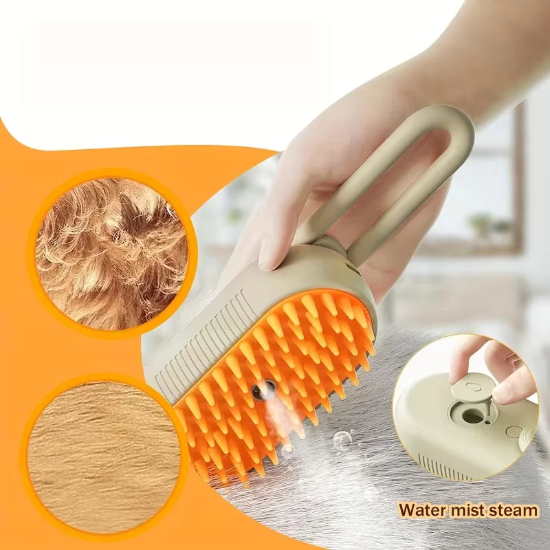 Foldable Pet Steam Brush & Hair Remover