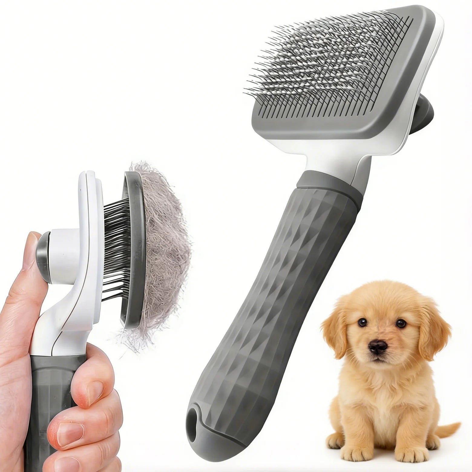 Self-Cleaning Pet Grooming Comb for Dogs & Cats