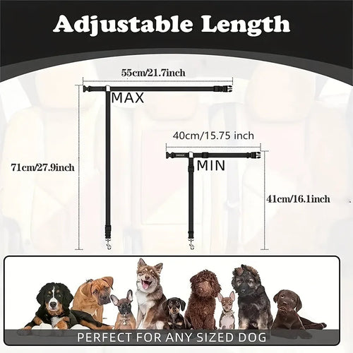 Adjustable Pet Car Seatbelt for Cats and Dogs