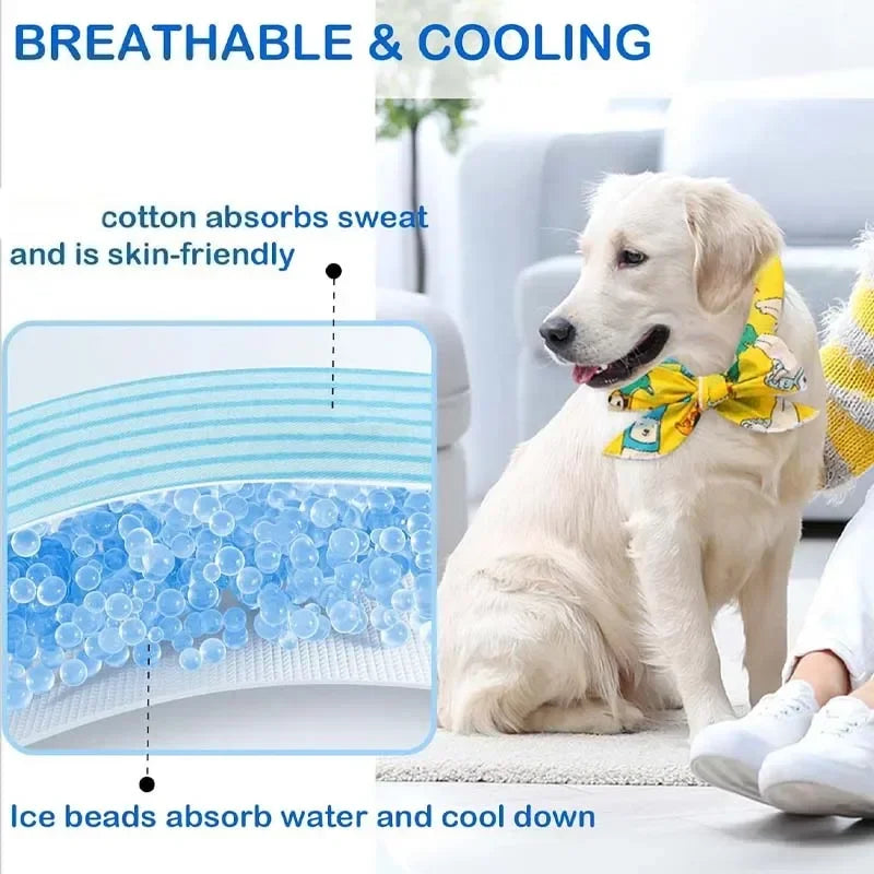 Pet Cooling Scarf for Dogs & Cats – Breathable Summer Ice Collar